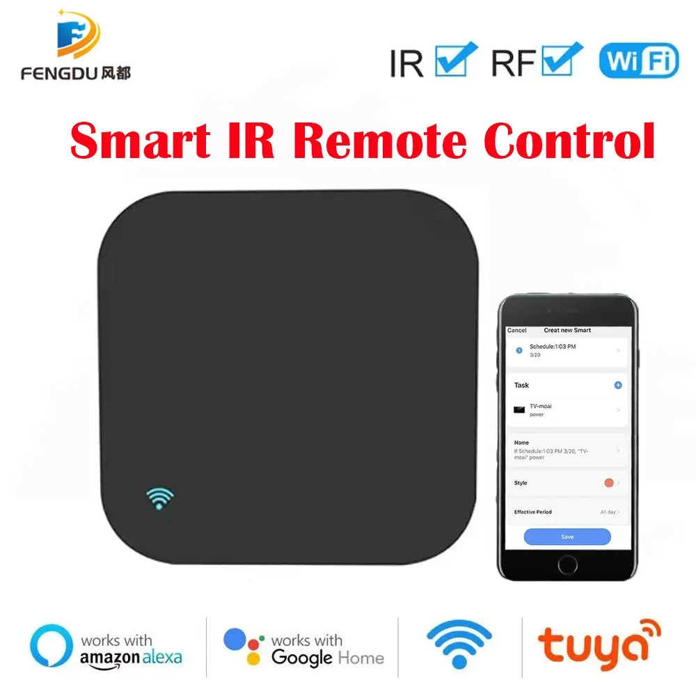 Tuya Smart RF433 RF315 IR Smart Fernbedienung IR Fernbedienung WiFi Smart Home für Klimaanlage Image