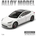 1:24 Tesla Modell 3 Legierung Auto Modell Druckguss Metall Spielzeug Fahrzeug Auto Modell hohe Simulation Sound Licht Sammlung Kinder Spielzeug Geschenk