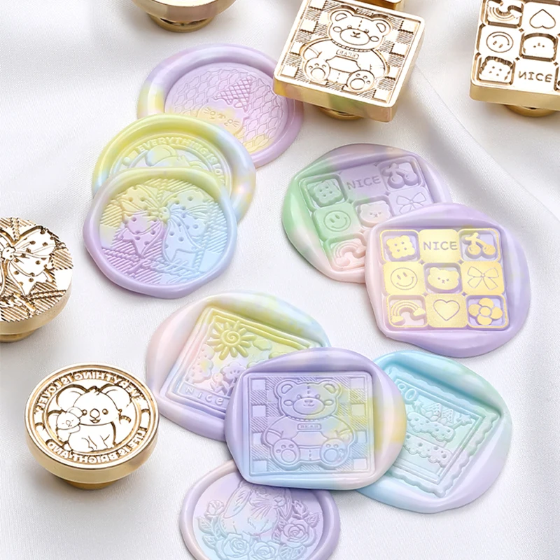 Retro Siegellack Stempel Bär Kaninchen Wachs Siegel Stempel Kopf für Scrapbooking Umschläge Hochzeitseinladungen Geschenkverpackung Image