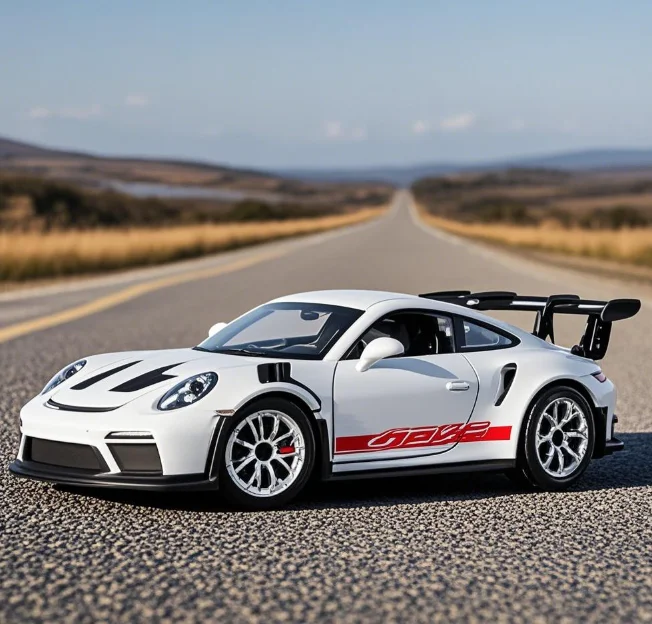 1:36 Porsche 911 GT3 RS Legierung Mini Auto Modell Racing Druckguss Metall Spielzeug Sport Simulation Sammlung Zurückziehen Kinder Geschenke Image