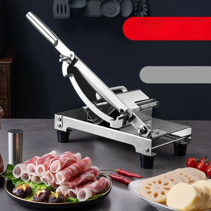 Gianxi Fleischs ch neider Schnell schneider gefrorener Fleischs ch neider Fett Kuh rolle Fleischs ch neider kommerziellen manuellen Küchen zubehör Guillotine Image