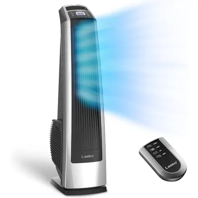 Oscillating High Velocity Tower Fan, Remote Control, Timer, 3 Powerful Speeds, for Garage, Basement