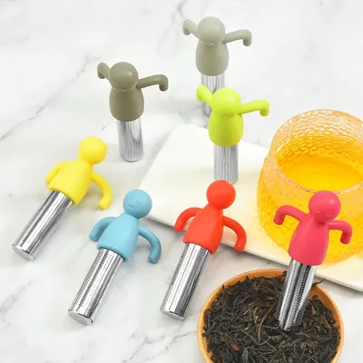 Creative Humanoid Tea Maker Set, Stainless Steel Tea Leak, Household Tea Filter, Partition Filter