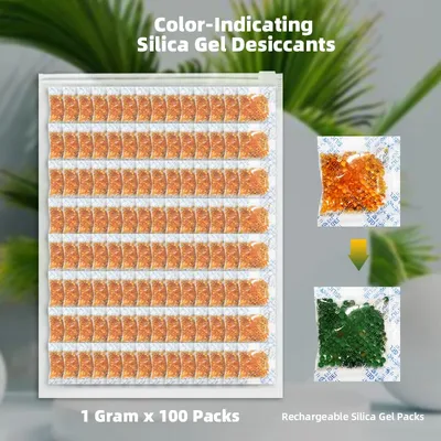 1g 100pcs Silica Gel Desiccant Orange Bag Moisture-proof Agent Shoes Bag Industrial Grade Color