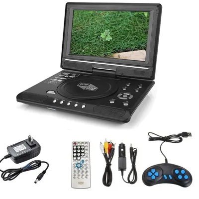 9.8 Inch 16:9 Widescreen 270° Rotatable LCD Screen Home Car TV DVD Player Portable VCD Compact Disc