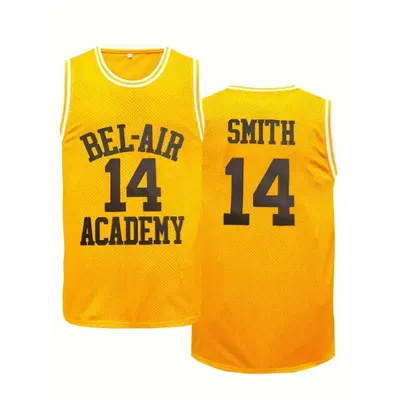 Boyfriend Basketball jersey BEL-AIR ACADEMY 14 SMITH jersey Embroidery sewing sportswear Hip-hop
