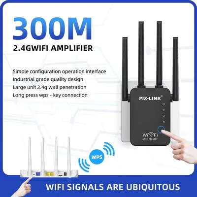 Wifi Repeater 300Mbps Wifi Wireless Internet Long Range Extender Signal Booster for Home With AP