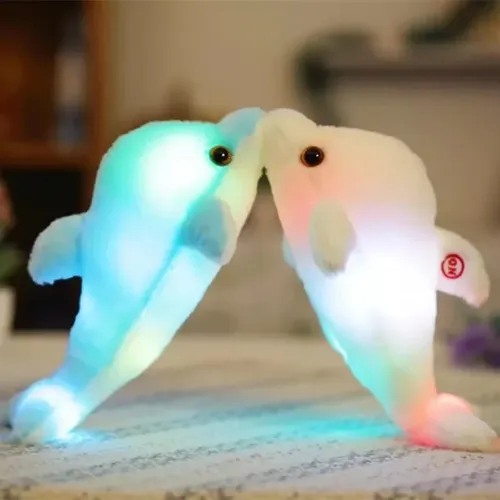 Jouet en peluche coloré et brillant DolDave pour enfants, poupées en peluche Shoous Kawaii, beurre en peluche avec lumière LED, cadeau mignon pour les filles, 32cm
