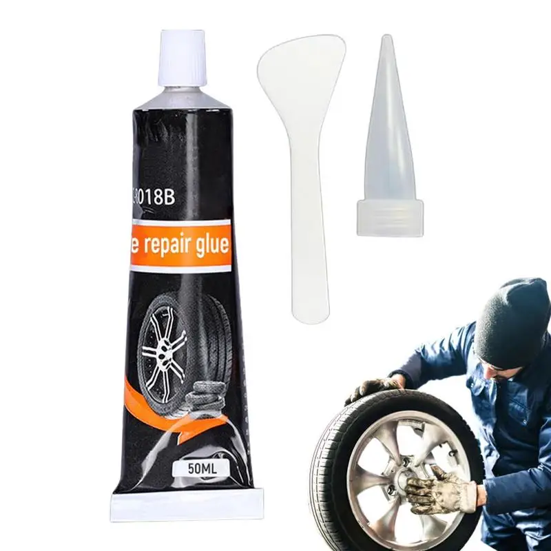 Colla per cemento per pneumatici 50ml Gomma forte Resistente all'usura Adesivo non corrosivo Sigillante per riparazione pneumatici per auto Colla per incollaggio sigillante istantanea