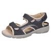 Sandale WALDLÄUFER, Damen, Gr. 8,5 (42,5), blau (dunkelblau, beige), Nubukleder, sportlich, Schuhe, Sommerschuh, Outdoorschuh, Keilabsatz, in Trekking-Optik, H-Weite