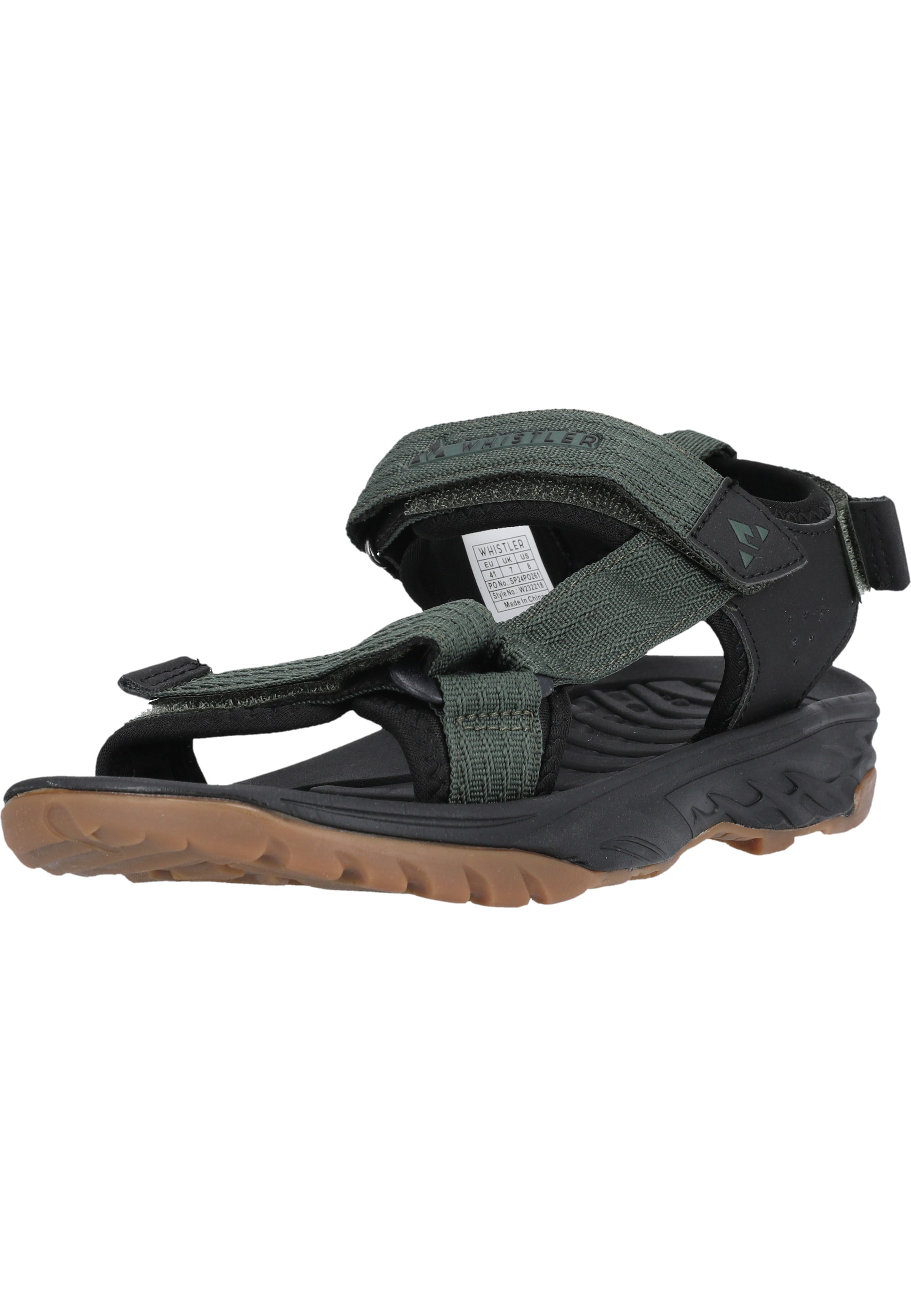 Sandale WHISTLER "Zakim M", Herren, Gr. 45, grün (olivgrün), Polyurethane, Schuhe Sandale, mit griffiger Anti-Rutsch-Sohle