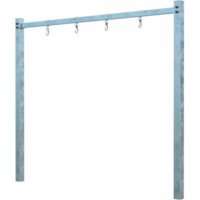 Schaukelgestell PLUS "ohne Schaukelsitze - feuerverzinkt Stahl", silber, Schaukeln, KinderH:212cm L:247cm T:8cm, H:212cm L:247cm T:8cm