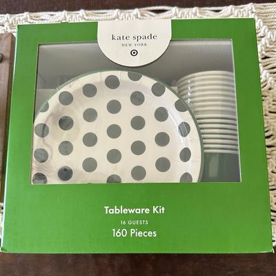 Kate Spade Party Supplies | Kate Spade For Target Tableware Set - 16 Guests - 160 Pieces - New In Box | Color: Black/Green | Size: Os