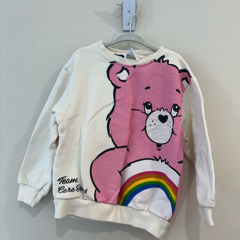 Zara Shirts & Tops | Zara Kids Care Bears Kids Pink And White Sweatshirt Size 3-4y | Color: Cream/Pink | Size: 3-4y