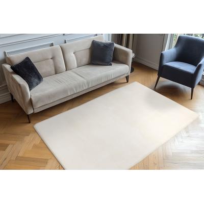 Fellteppich OBSESSION "Milestone 600", beige (cream), B:80cm H:45mm L:150cm, Polyester, Teppiche, Kunstfell, Uni Farben, weich & kuschelig, Wohnzimmer Image