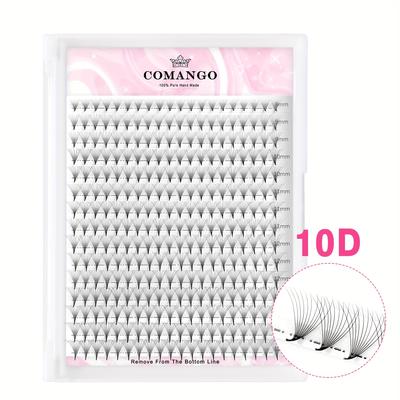 TEMU Comango 300pcs Premade Fan Eyelash Extensions - Ultra-thin, Sharp Stem, Ready-to-wear In 3d, 6d, 10d, 12d, 14d, 16d Sizes - Perfect For Beginners & Salon Use Image