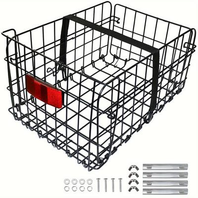 TEMU Quick Folding Bicycle Rear Seat Frame Storage Basket, Suitable For Most Bicycles Image