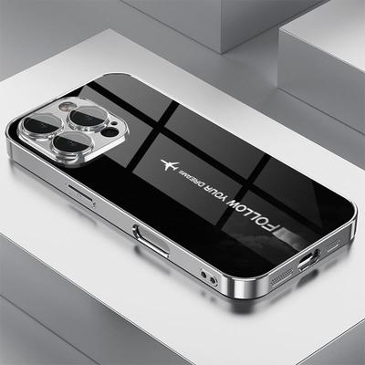 TEMU Minimalist Phone Case With Dream-inspired Text For Models, Featuring A High-definition Glass Protection And Lens Cover. Image