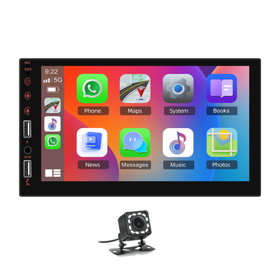 "TEMU Nhopeew 7" Car Radio Car Stereo 1 Din Multimedia Mp5 Player Audio Stereo Support Wired Carplay&wired For Auto Mirror-link Fm Radio Rear View Camera With Steering Wheel Control With 12led Camera" Image