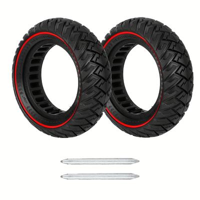 TEMU Ulip 10x3.0 Electric Scooter Solid Tire 255 * 80 80/65-6 Tyres Replacement Accessories For Dualtron Thunder Ultra Wolf Warrior And Other Compatible 10*3.0 Solid Tyres Scooters (1pc/2pcs) Image