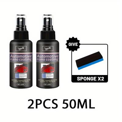 TEMU 1pc Car Nano Ceramic Coating - Liquid Polish, Paint Gloss Enhancer, Anti-fouling Agent, Hydrophobic - Universal Vehicle Paint Colors, Pvc Material Image