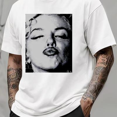 TEMU Classic Graphic Print American Streetwear Design Graffiti Letter Print Short-sleeve T-shirt For Men And Women, Couples. Image