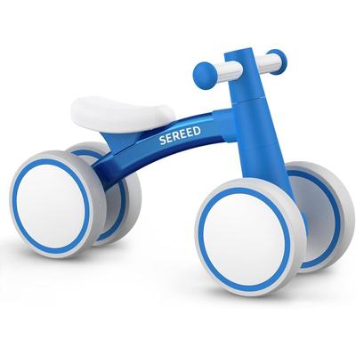 TEMU Children' Bike From 1 Year, Balance Bike Toy For 12–24 Months Baby, First Bicycle Without Pedal With 4 Wheels For Boys And Girls, Toddlers, First Birthday Gift, Green/pink/blue Image
