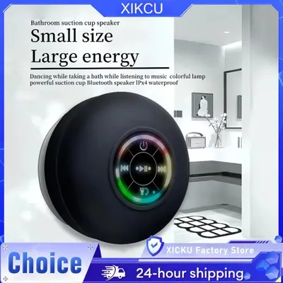 ‌Rechargeable TWS Bluetooth Speaker with RGB LED Light IPX5 Waterproof Compact Wireless Speaker for Outdoor Camping & Home Use‌