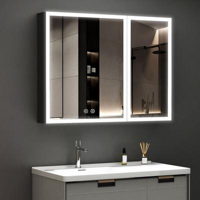 Spiegelschrank Bad mit Beleuchtung Badspiegel 80x60cm mit 3 Lichtfarben Dimmbar, Anti-fog, Image