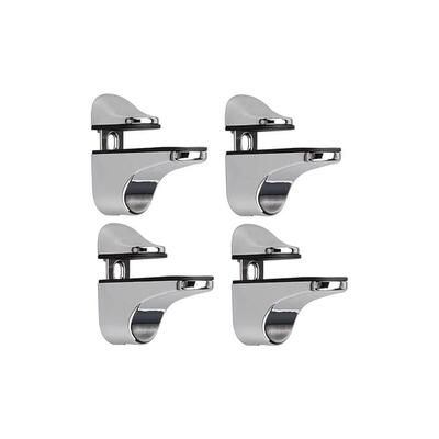 Verstellbare Glasregalhalterung, 4-teilige Glasregalstütze, wandmontierte Glasklemme, Image