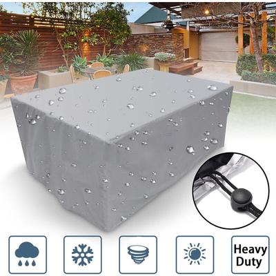 Ugreat - Rechteckige Schutzhülle für Gartenmöbel, Polyester, wasserdicht, staubdicht, UV-beständig, Image