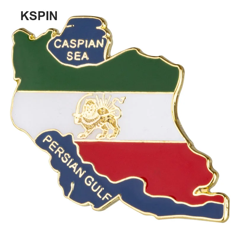 Iran Flagge Anstecknadel Abzeichen für Kleidung Pin Abzeichen Sicherheitsnadel Brosche XY0519 Image