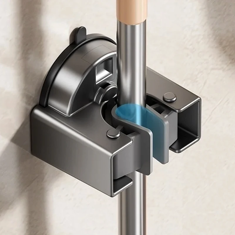 Kein Bohren nötig, Saugnapf, Badezimmer-Mopp, Wand-Clip, Badezimmer-Aufhänger im antiken Stil, Küchen-Mopp-Besenhaken