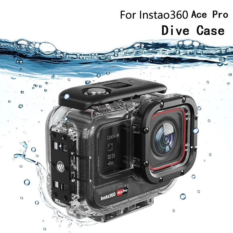 60m Tauch gehäuse wasserdichtes Gehäuse für insta360 ace pro Schutzhülle für insta360 ace pro Sport kamera zubehör Image