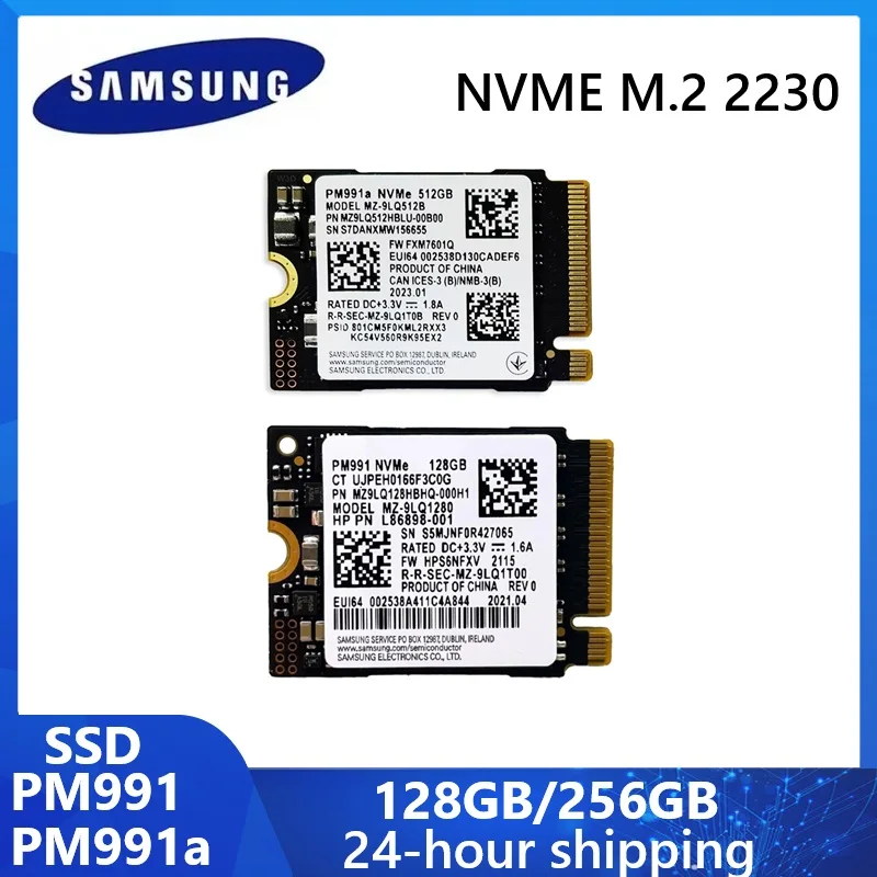 SAMSUNG PM991a PM991 SSD Internes Solid-State-Laufwerk NVME M.2 2230 128 GB Interner Speicher SSD 256 GB 1,8 Zoll Nvme SSD disco harter Image