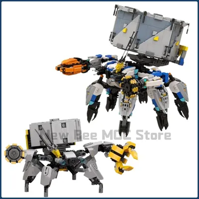 Heiße Spiel Charaktere Mechanische Monster Baustein MOC Horizon Zero Dawn Shell Walker Mech Modell Image