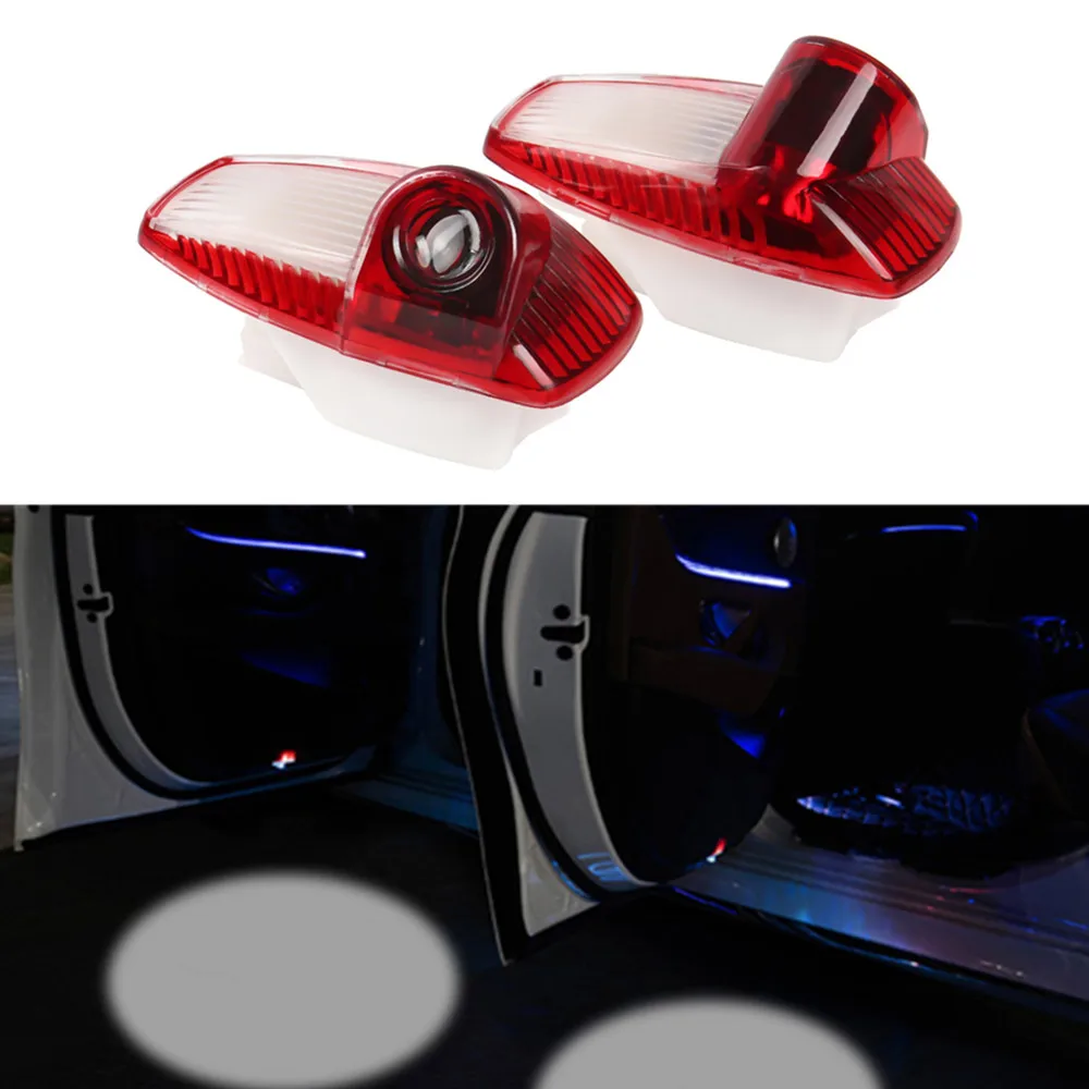 2PCS Für 970 Boxster 986 987 Cayman 911 997 LED Auto Tür Warnung Willkommen Glühbirnen Innen Dekoration Lampe auto Zubehör Image