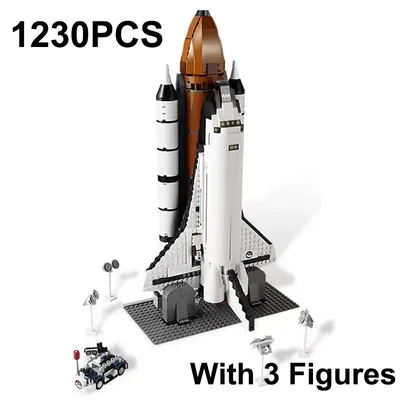 1230PCS Space Shuttle Expedition Bausteine Lexpeditio Spatiale Rakete Raumschiff Modell Montieren Image