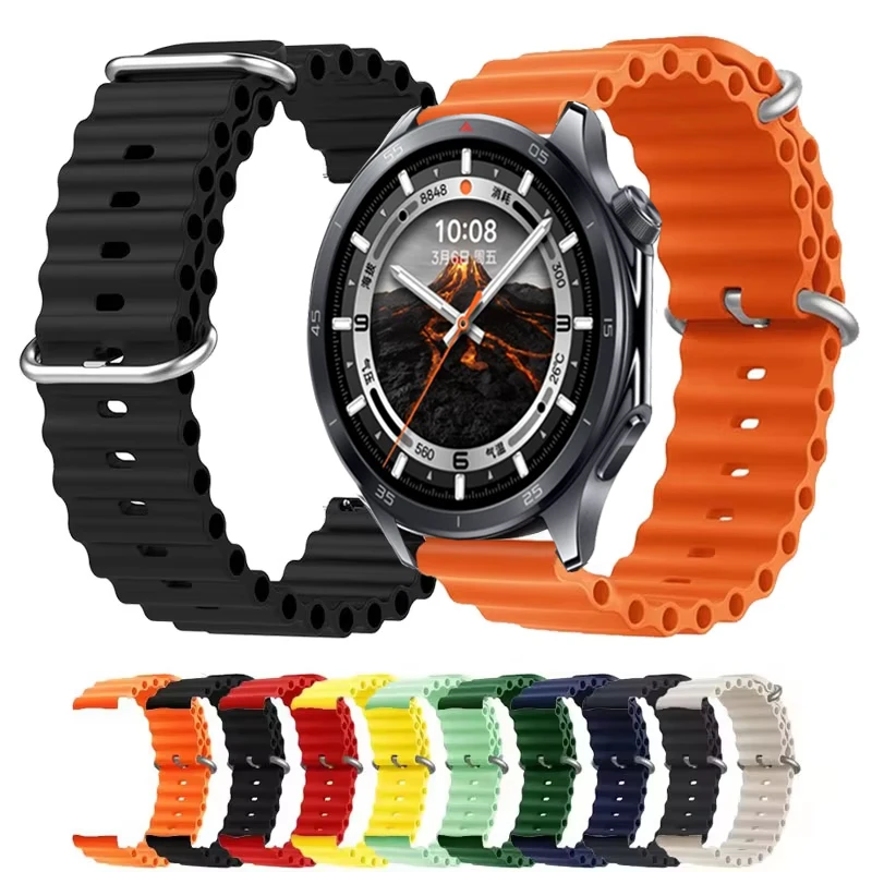 22 MM Silikon Ozean Band Für OPPO Uhr X X2 OPPO Uhr 4 Pro Sport Armband Für OnePlus Uhr 2 OnePlus Uhr Strap 46mm Correa Image