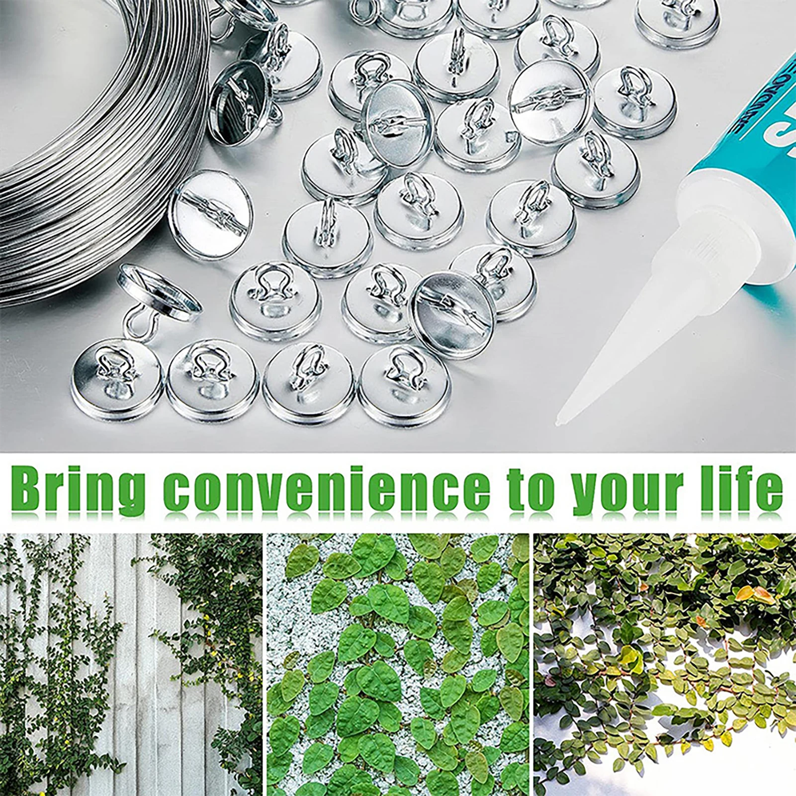 50/100pcs Plant Fixed Anchor Vine/climbing Plant Fixed Anchor Anti Rust Ultra Light Aluminum Alloy Design Anchor Gardening Tools Image