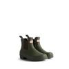 Gummistiefel HUNTER "ORIGINAL CHELSEA BOOT", Gr. 40/41, grün (schwarz olive), Synthetik, sportlich, Schuhe, wasserdicht