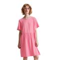 Minikleid MARC O'POLO DENIM "aus TENCEL™ Lyocell", Damen, Gr. M, Normalgrößen, pink (soft pink), Obermaterial: 100% Lyocell, unifarben, regular fit knielang, Rundhals, Kurzarm, Kleider