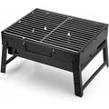 Charcoal Grill BBQ Grill Folding Portable Lightweight smoker Grill Barbecue Grill Small desk Tabletop Outdoor Grill for Camping Picnics Garden Beach Party 17 x11.6 x 2.6