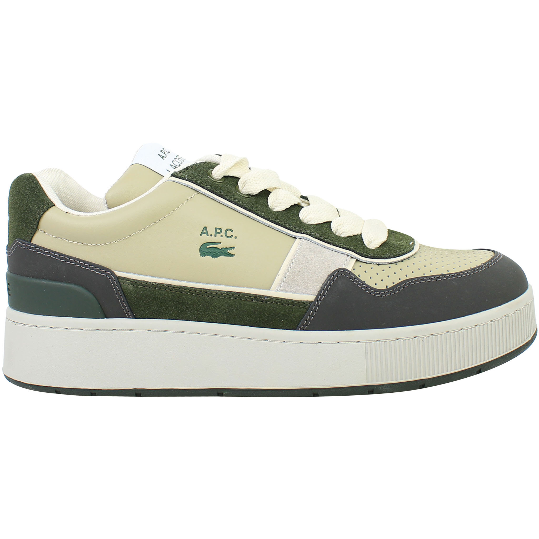 Lacoste Ace Clip 0822 2 SMA Herren Khaki Sneakers