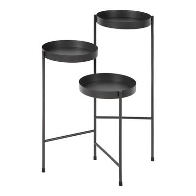 Kate And Laurel F Inn 3-Tier Decorative Plant Stand Display, 10 In.,gray