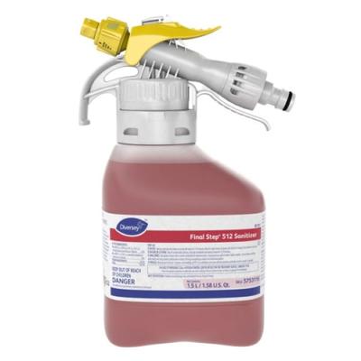 Diversey Final Step 512 Sanitizer, 1.5 Liter, Red, Case Of 2 Jugs