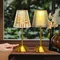 Lampe de Table sans fil lampe de Table en cristal à intensité variable 3 couleurs lampe LED dorée lampe Portable lampe tactile Rechargeable Vintage pour chambre