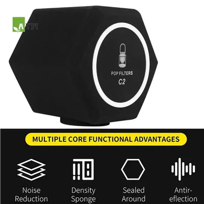 AY14 -C2 Microphone -Filter Wind Shield Acoustic For Record Studios Mic Sound-Absorbing Foam Vocal