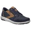 Sneaker JOSEF SEIBEL "Enrico 20", Herren, Gr. 40, blau (indigo, kombi), Leder, Veloursleder, kontrastfarbene Details, casual, Schuhe, Freizeitschuh, Komfortschuh, Schnürschuh in Weite G (weit)