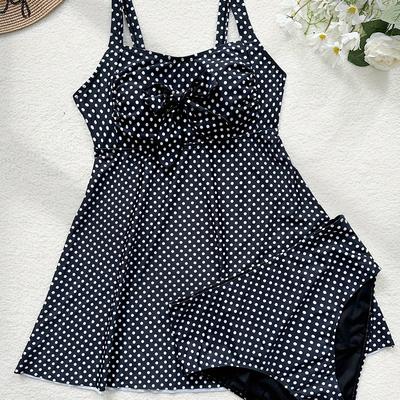 TEMU Skirt Style Adjustable Strap Plus Size Fashion Swimsuit Image